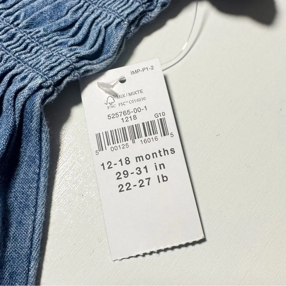 Baby GAP Chambray Smocked Dress